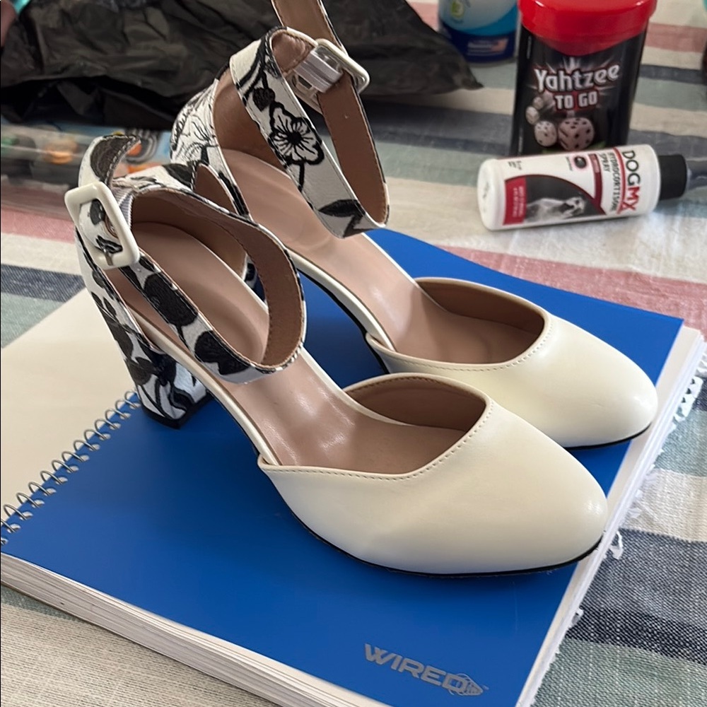 SHEIN Black and White Classic Heels